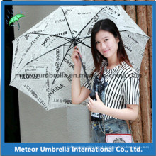 Notícia Impressão de papel Sun e tempo de chuva Promoção Gift Umbrella dobrável Outdoor Use Parasol